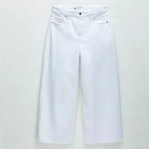 Zara high rise denim culottes US6